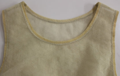 Elegante blusa sin mangas beige