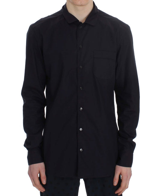 Camisón elegante de algodón a rayas moradas