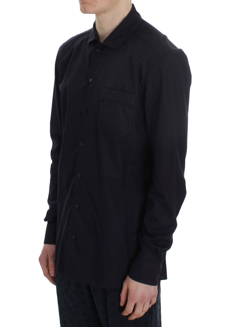 Camisón elegante de algodón a rayas moradas