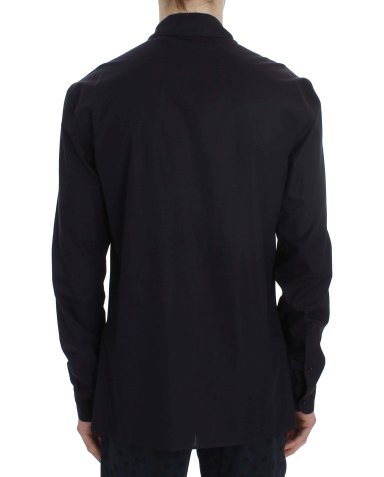Camisón elegante de algodón a rayas moradas