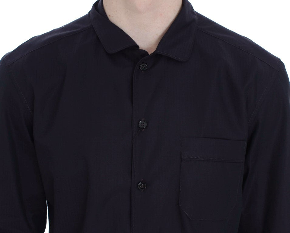 Camisón elegante de algodón a rayas moradas
