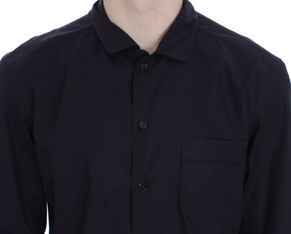 Camisón elegante de algodón a rayas moradas