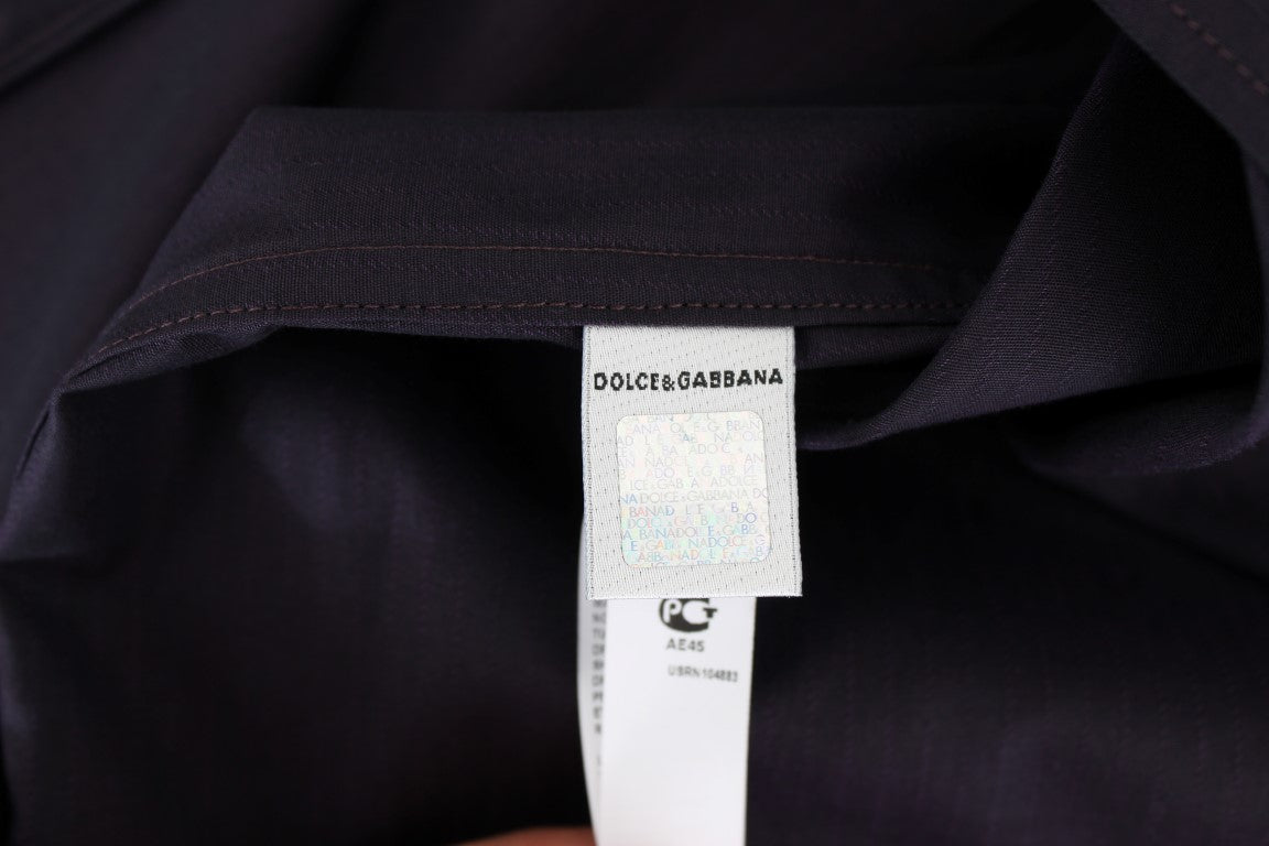 Camisón elegante de algodón a rayas moradas