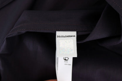 Camisón elegante de algodón a rayas moradas