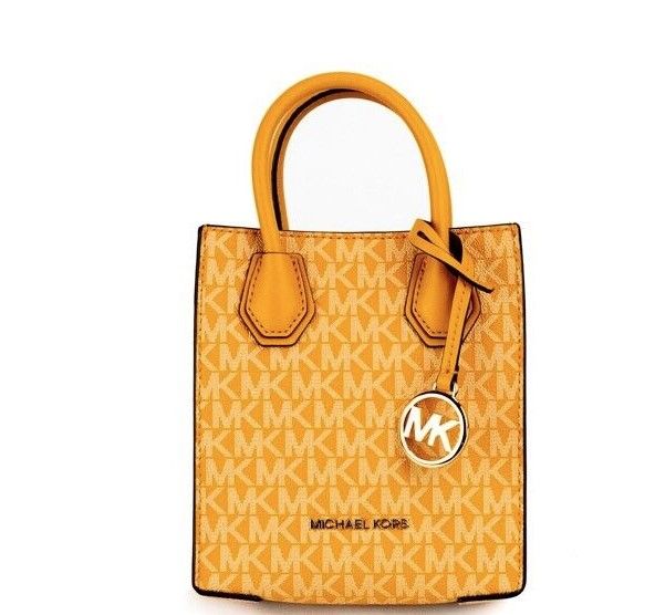Bolso bandolera Mercer XS Honeycomb Gold Signature de PVC North South