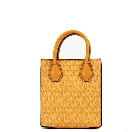 Bolso bandolera Mercer XS Honeycomb Gold Signature de PVC North South