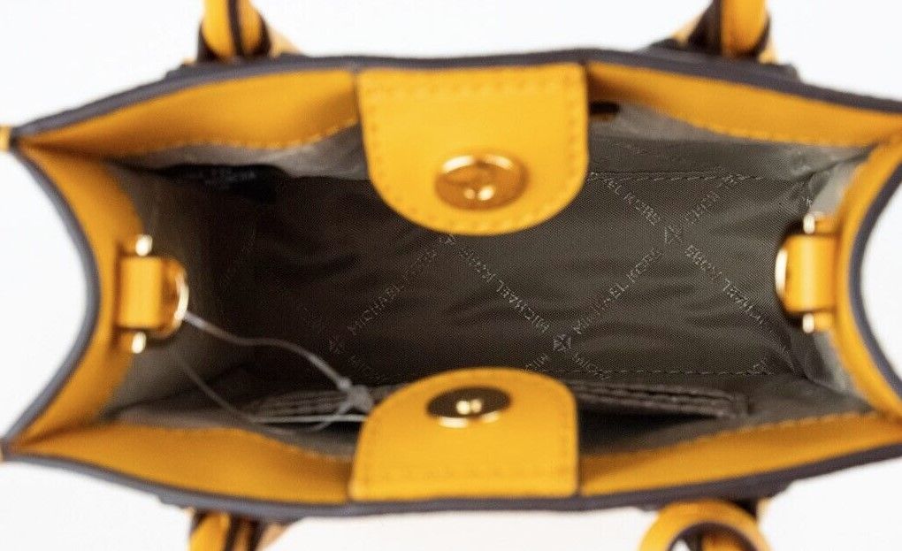 Bolso bandolera Mercer XS Honeycomb Gold Signature de PVC North South