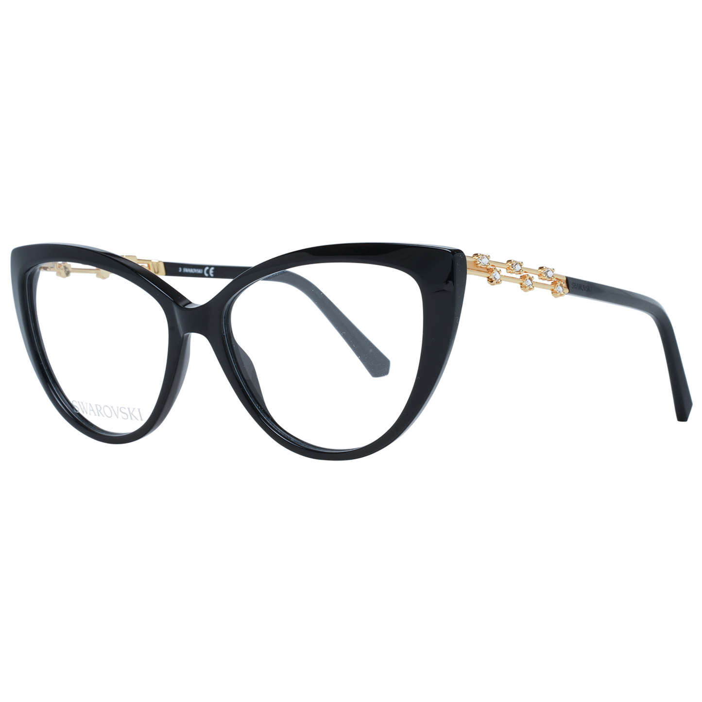 Elegantes gafas de diseño con forma de ojo de gato negro