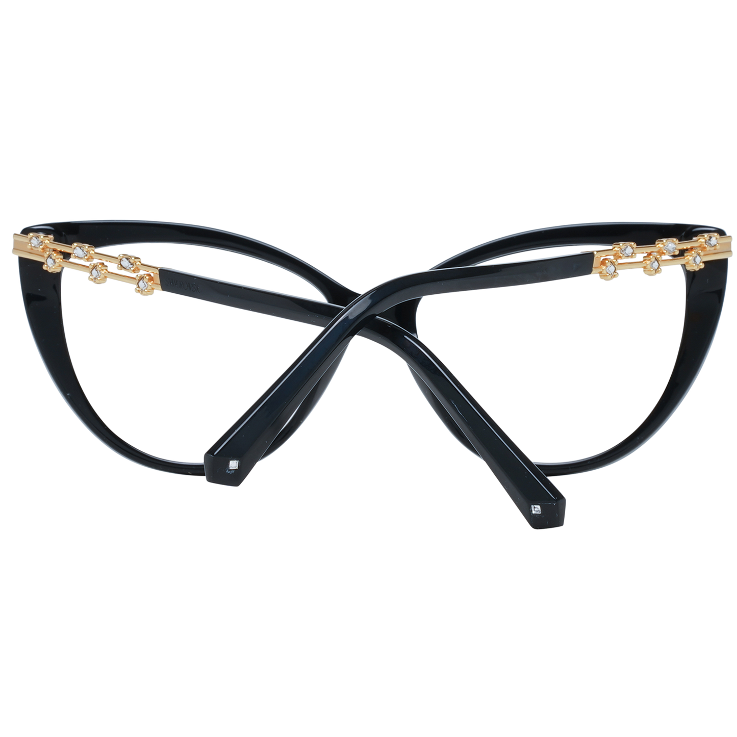 Elegantes gafas de diseño con forma de ojo de gato negro