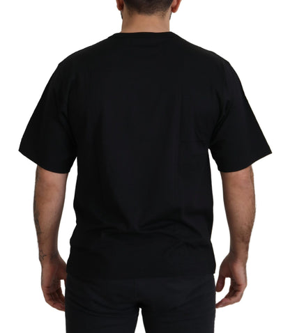 Camiseta de cuello redondo con emblema de estrella dorada DG