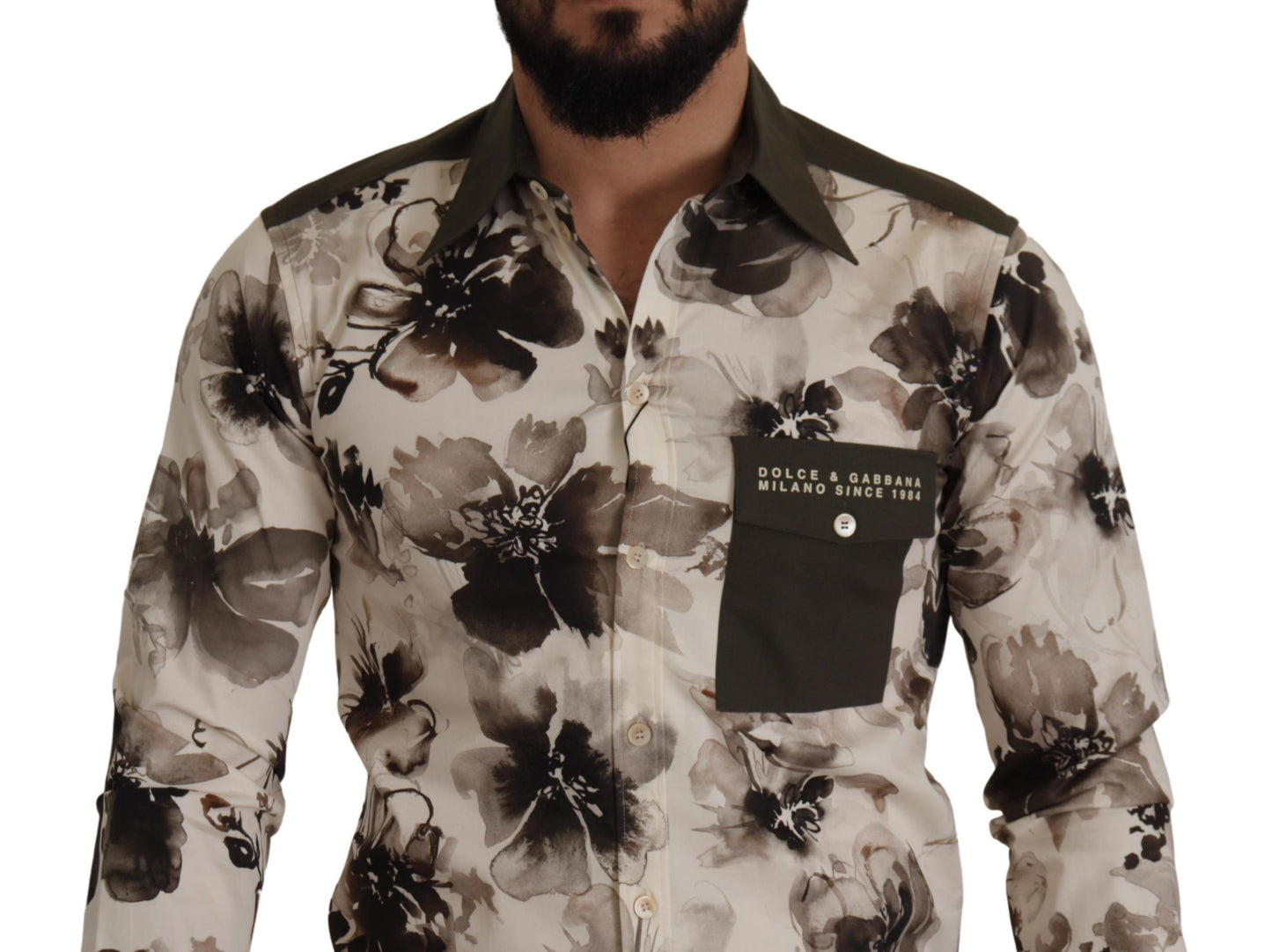 Camisa informal de algodón con estampado floral