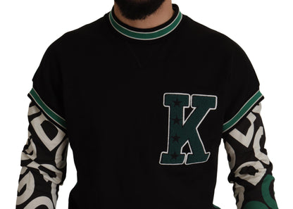 Suéter de cuello redondo Regal - Negro y verde