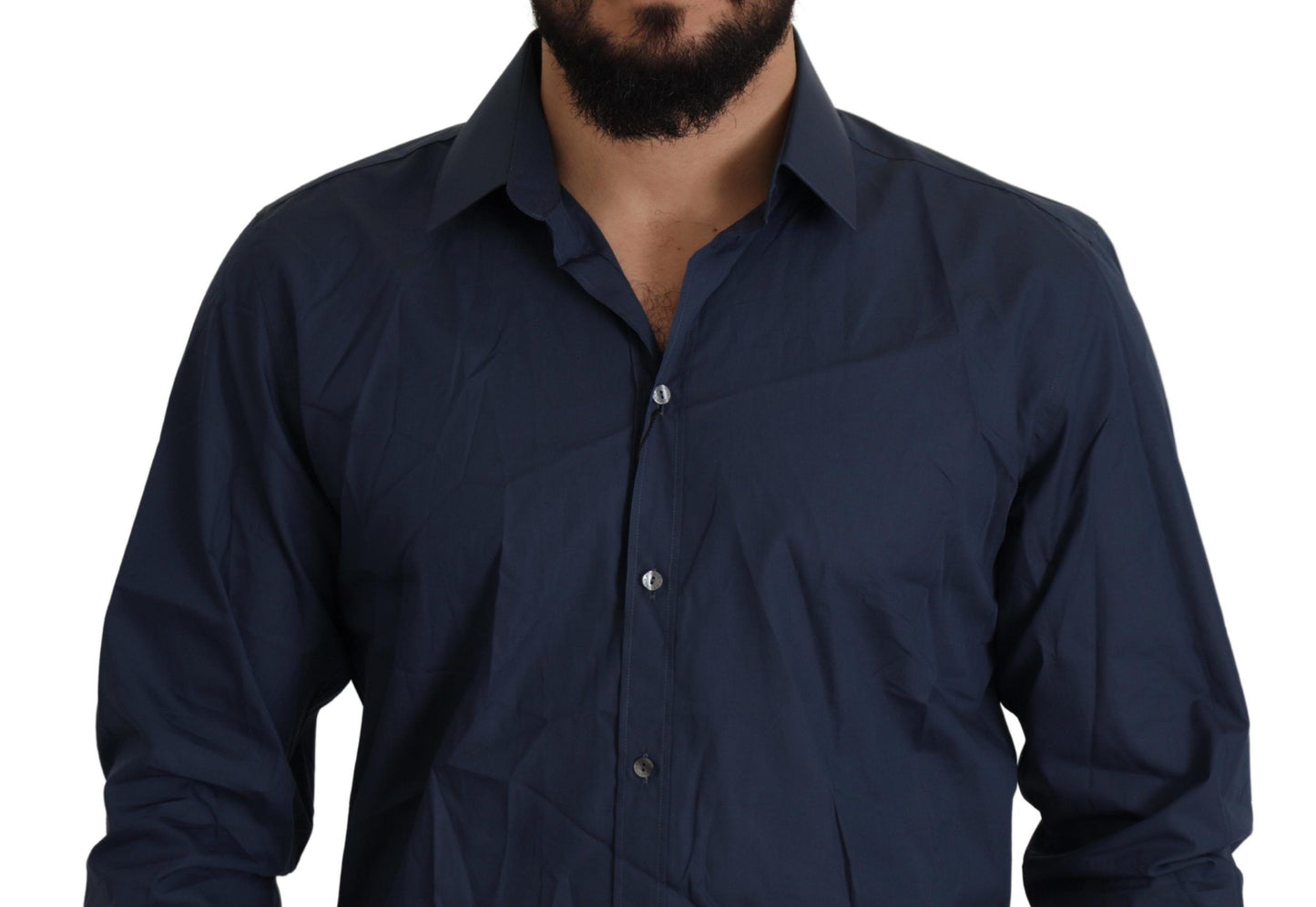 Camisa de vestir azul Martini de corte entallado y elegante