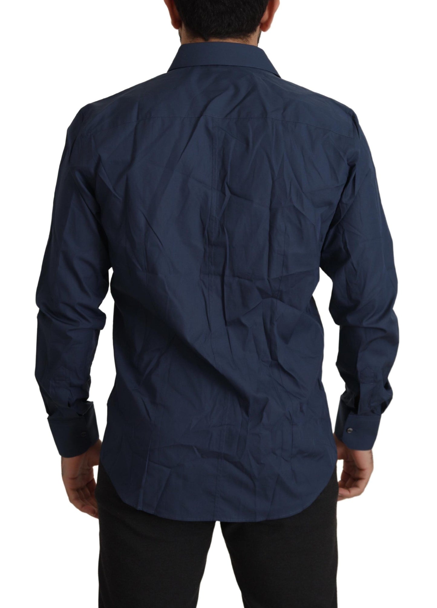 Camisa de vestir azul Martini de corte entallado y elegante