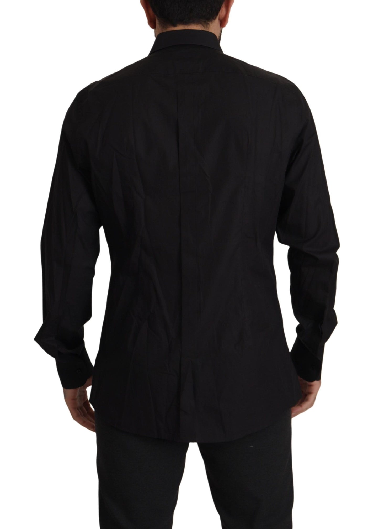 Camisa de esmoquin negra elegante - Corte entallado