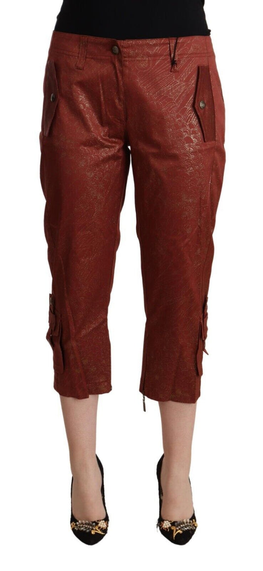 Pantalones cortos de algodón marrón chic