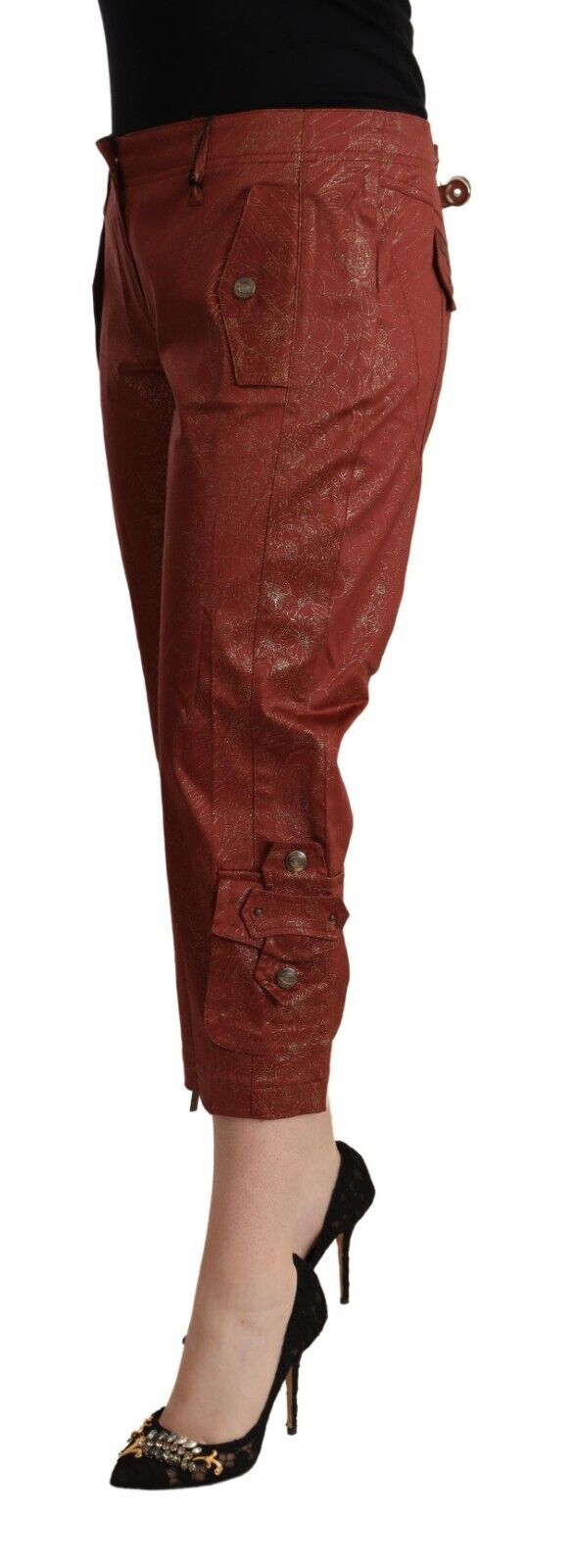 Pantalones cortos de algodón marrón chic