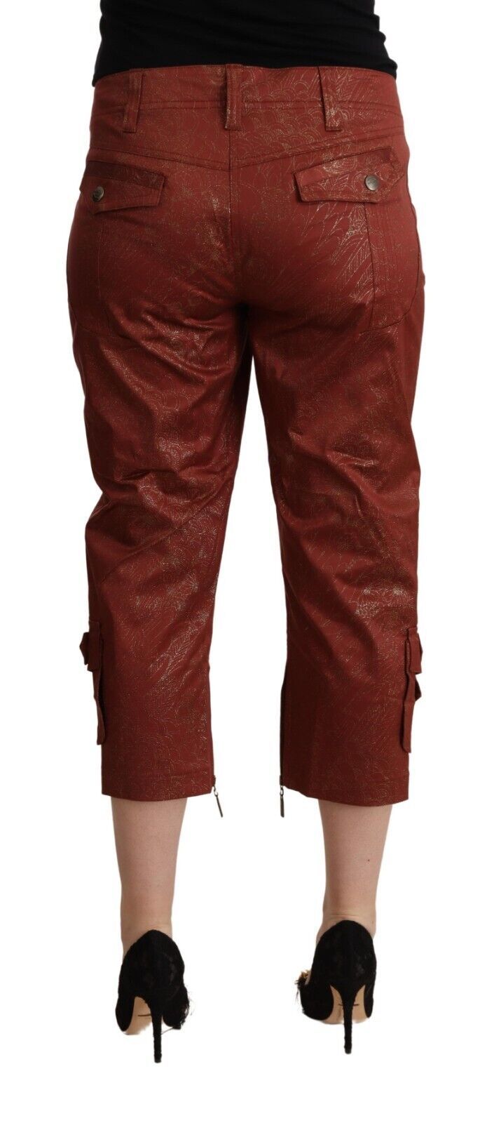Pantalones cortos de algodón marrón chic