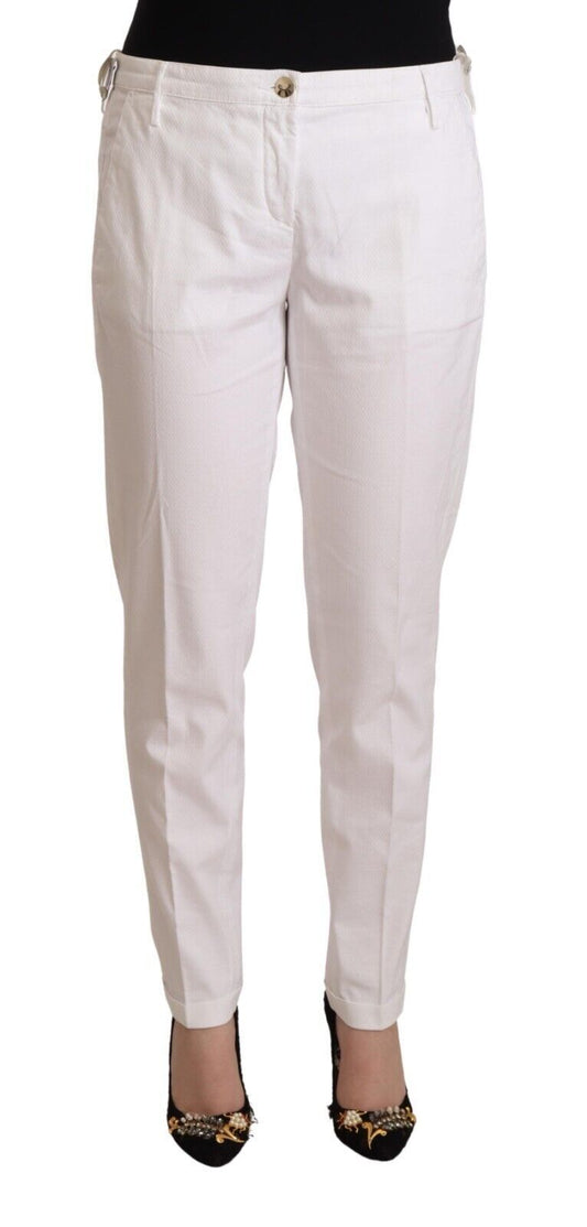 Pantalones elegantes de cintura media y corte cónico