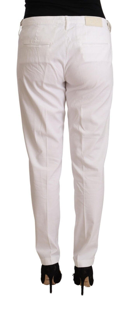Pantalones elegantes de cintura media y corte cónico
