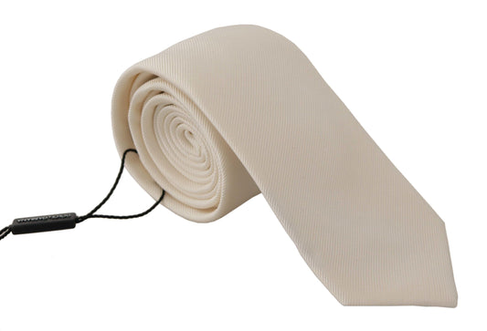 Elegante corbata de seda blanca para hombre