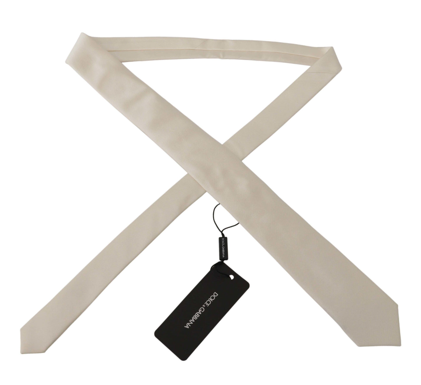 Elegante corbata de seda blanca para hombre