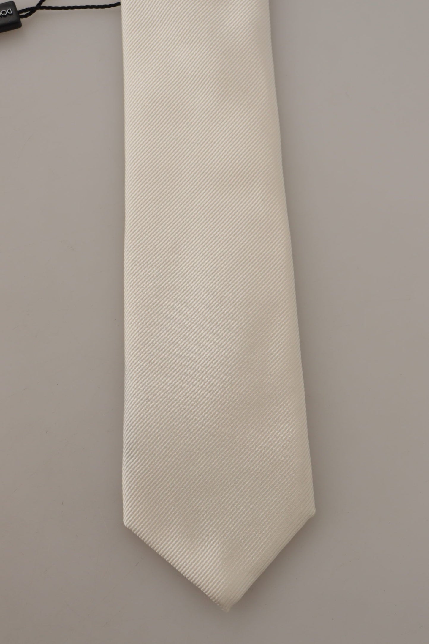 Elegante corbata de seda blanca para hombre