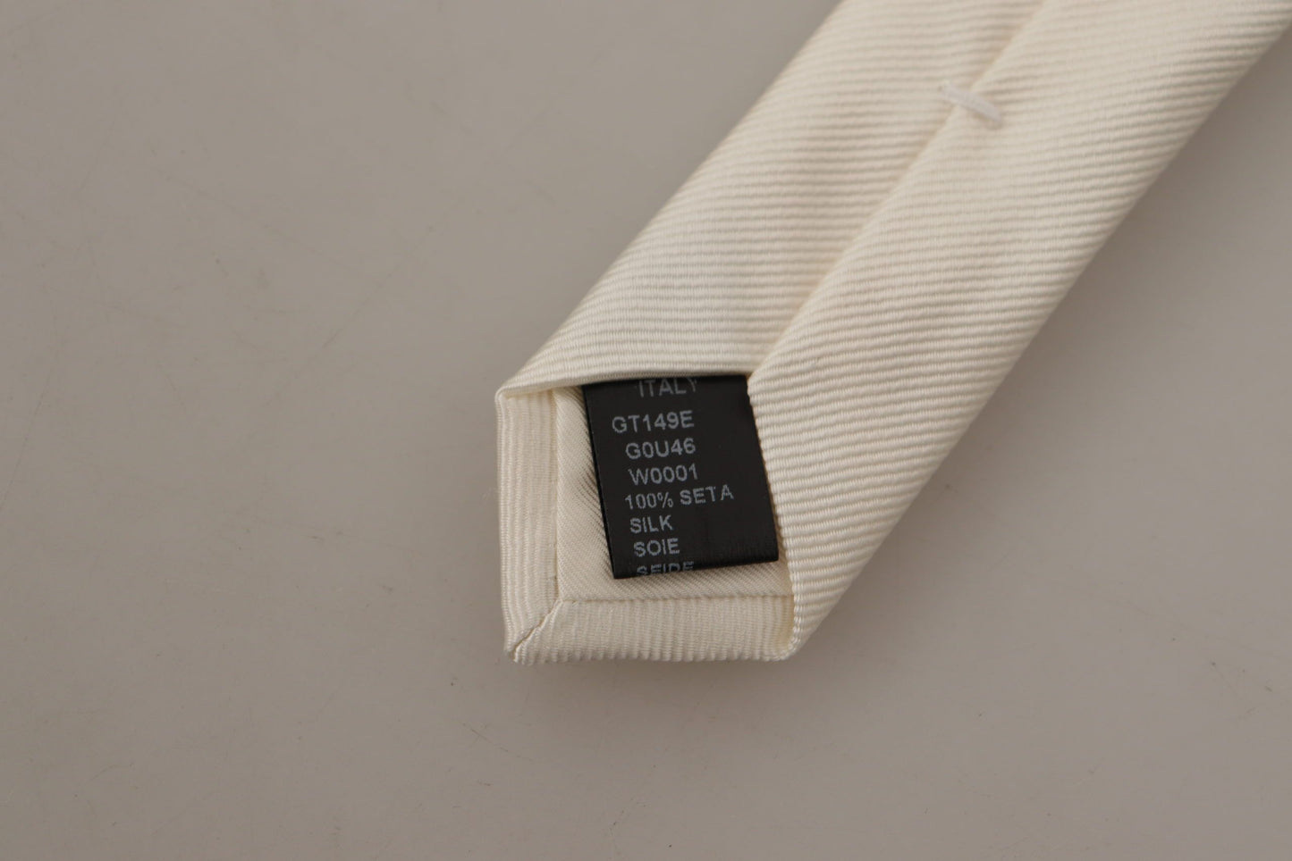 Elegante corbata de seda blanca para hombre