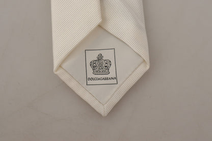 Elegante corbata de seda blanca para hombre