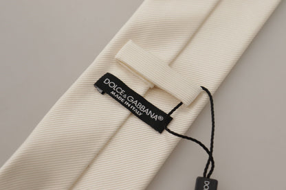 Elegante corbata de seda blanca para hombre
