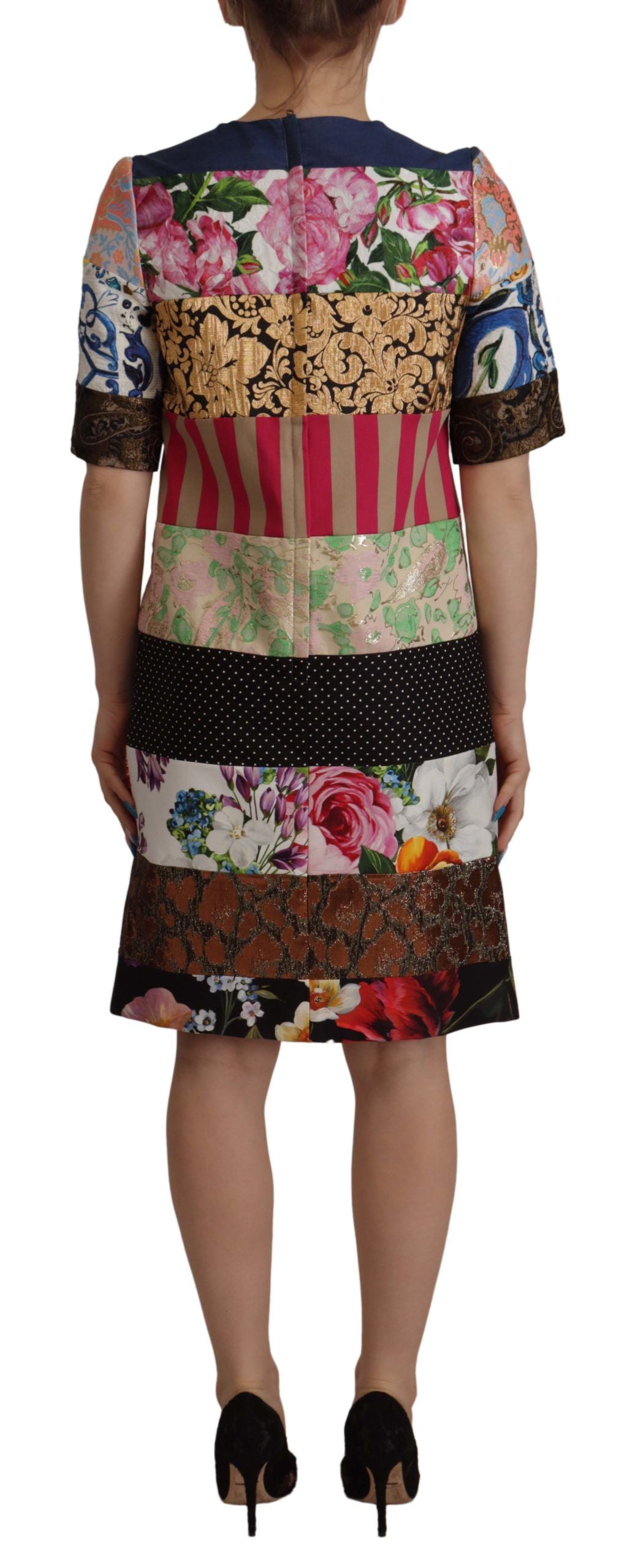 Vestido mini de patchwork - Elegancia multicolor