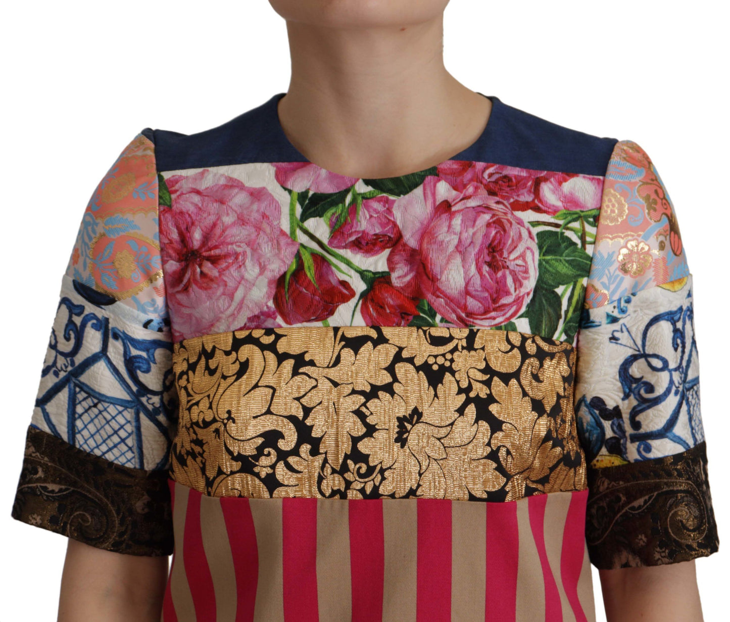 Vestido mini de patchwork - Elegancia multicolor