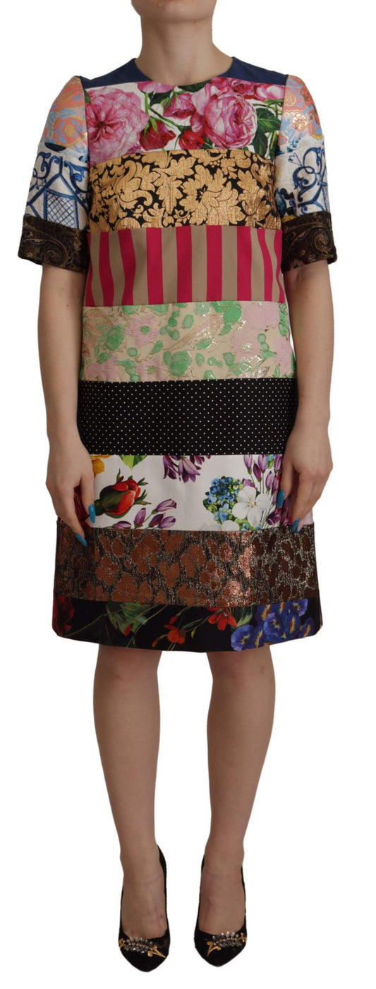 Vestido mini de patchwork - Elegancia multicolor