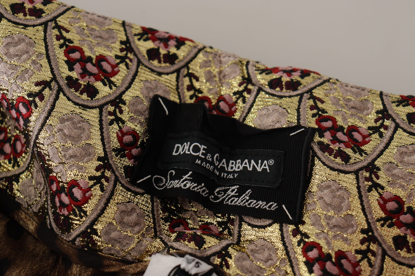 Pantalones de jacquard de leopardo con cintura alta