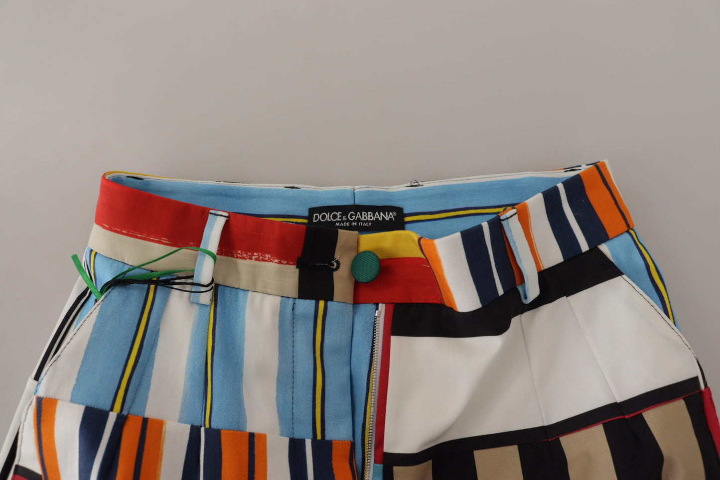 Pantalones elegantes de rayas de cintura alta
