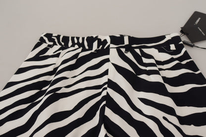 Pantalones cortos de cintura media con estampado de cebra