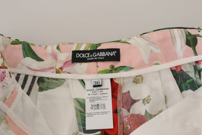 Pantalones cortos de cintura alta con estampado floral
