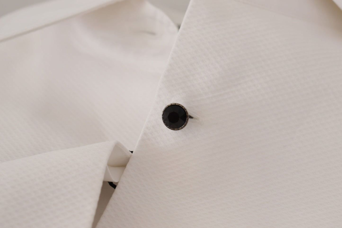 White Sleeveless Tuxedo Formal Blouse Top