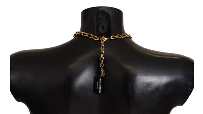 Elegante collar con declaración de cristal floral