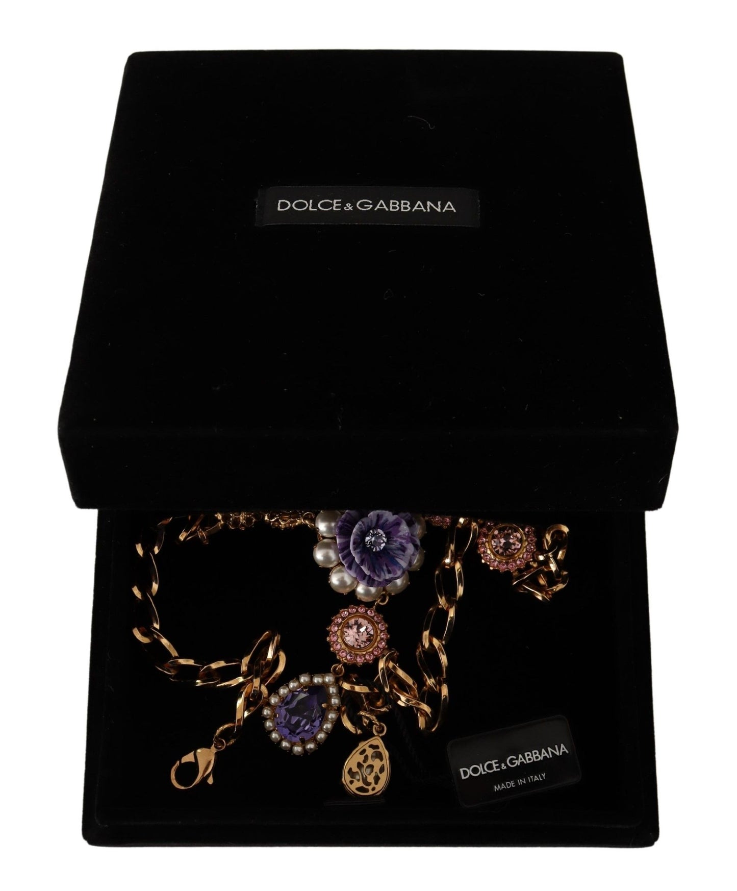 Elegante collar con declaración de cristal floral