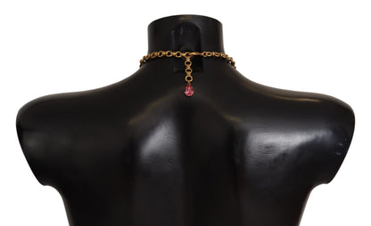Elegante collar dorado con fruta siciliana