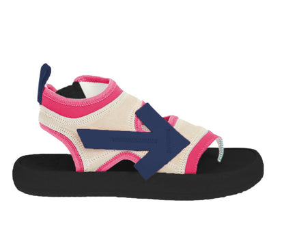 Sandalias de ante de neopreno fucsia