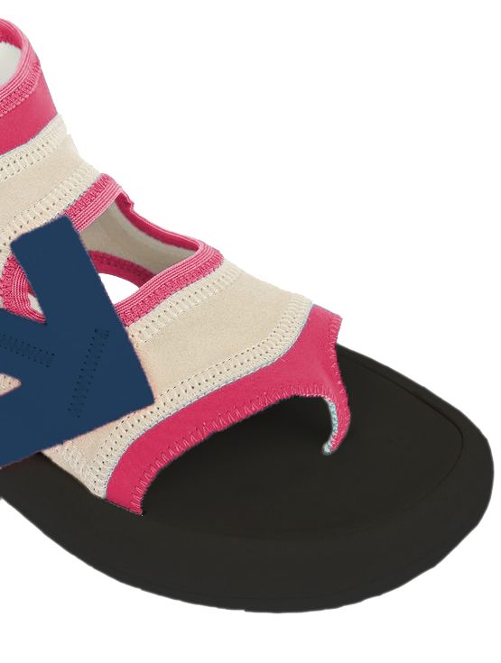 Sandalias de ante de neopreno fucsia
