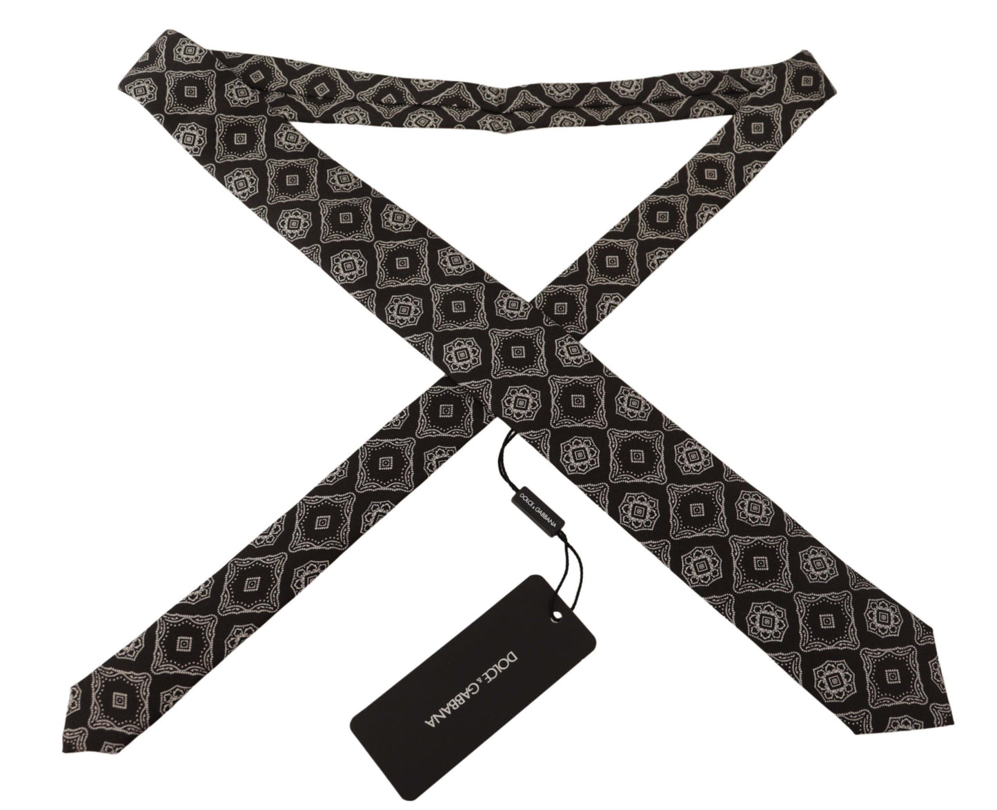 Elegante pajarita geométrica de seda