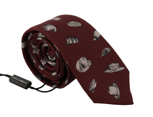 Corbata de seda elegante color granate