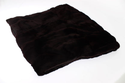 Bufanda exclusiva con capucha de piel de comadreja morada