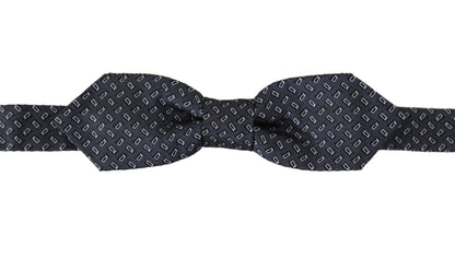 Elegante pajarita de seda con lunares