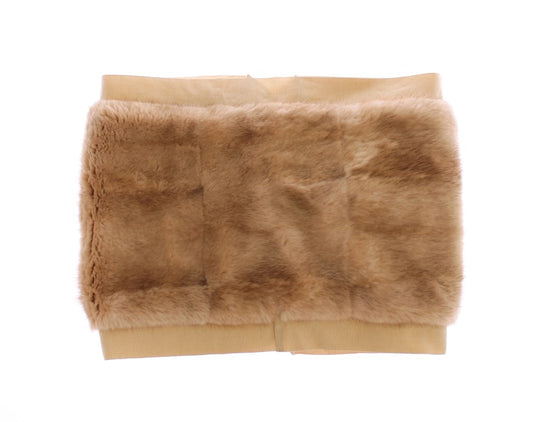 Bufanda exclusiva de piel de visón beige