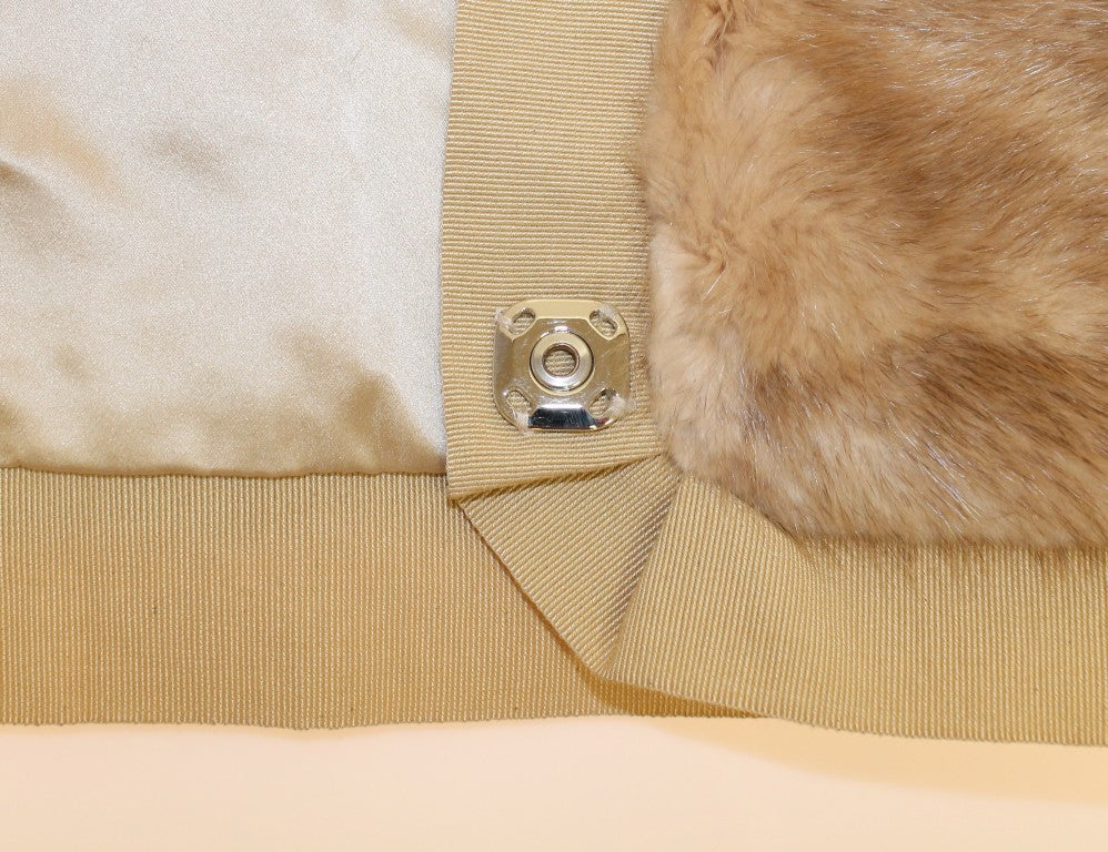 Bufanda exclusiva de piel de visón beige