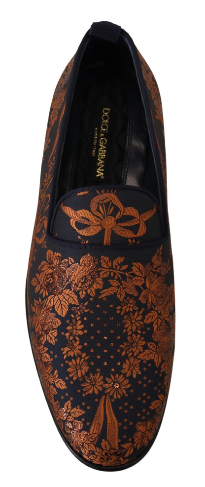 Elegantes mocasines florales sin cordones